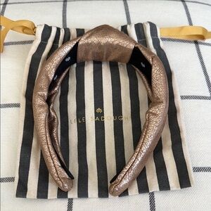Lele Sadoughi Metallic Bronze Padded Headband